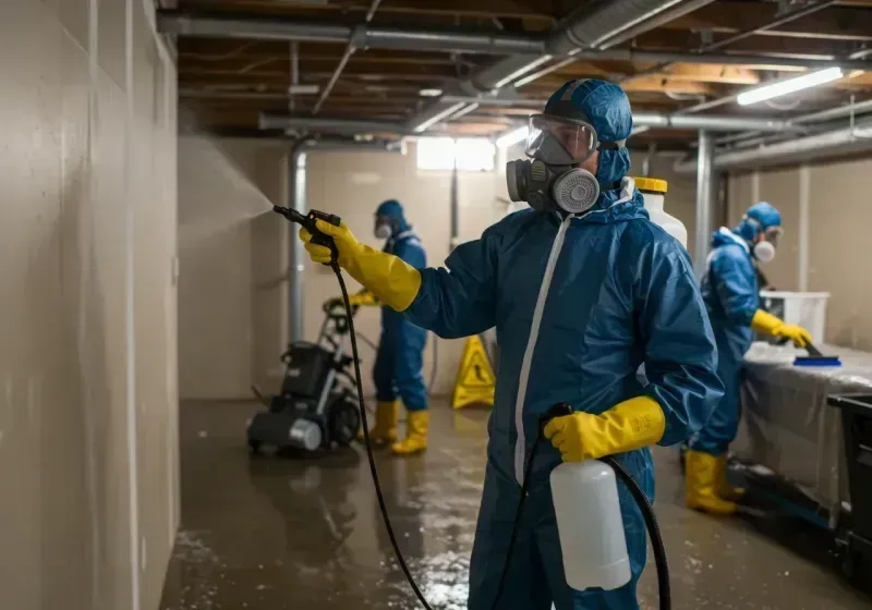 Basement Sanitization and Antimicrobial Treatment process in Fort Dix, NJ